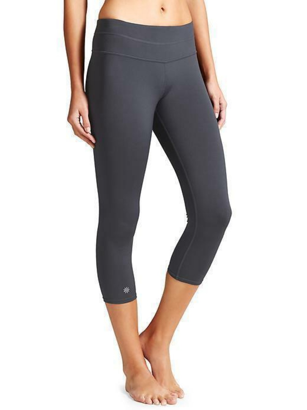 Athleta Dark Grey Sonar Capri Athletic Leggings